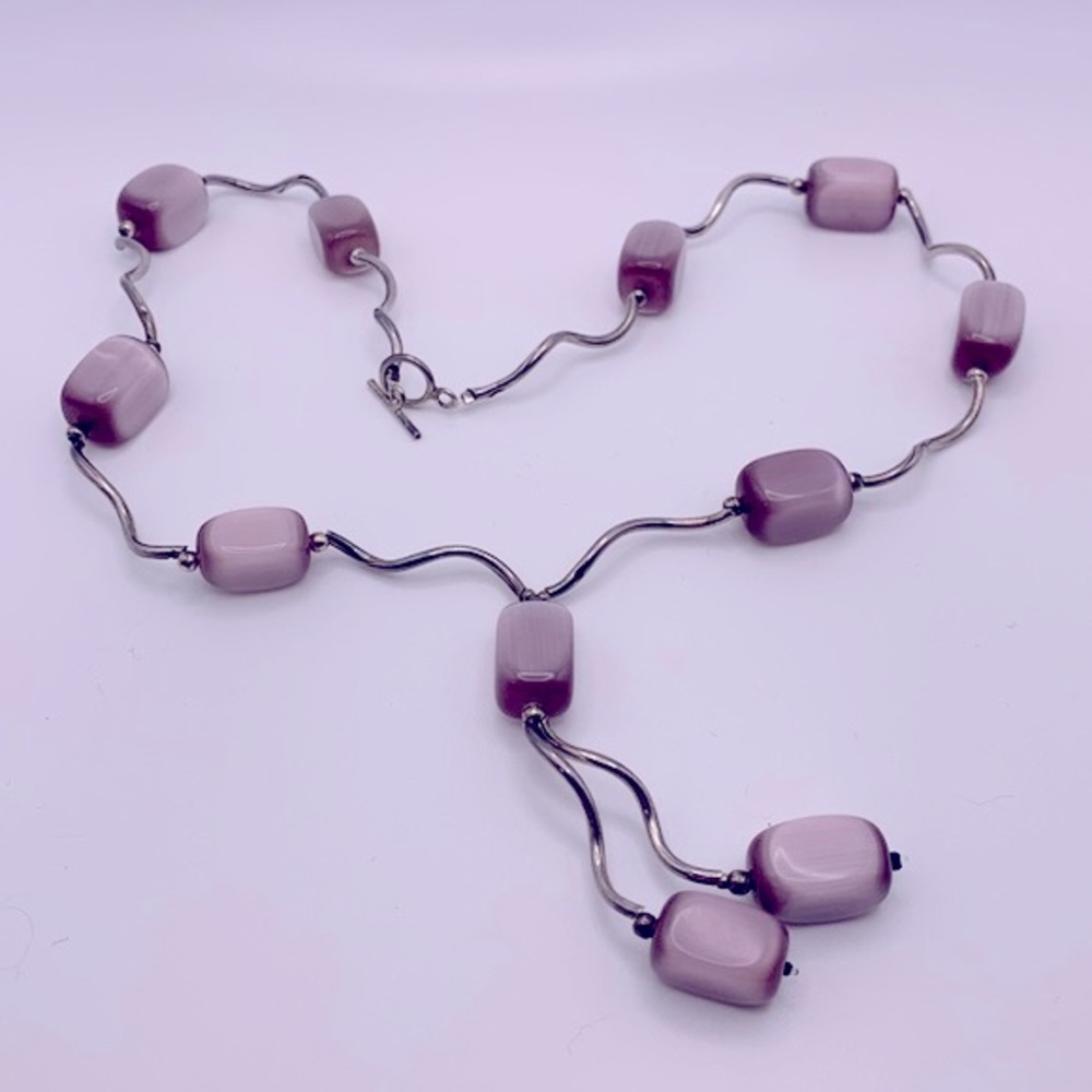 💝 Sterling Silver Natural Stone Necklace Vintage